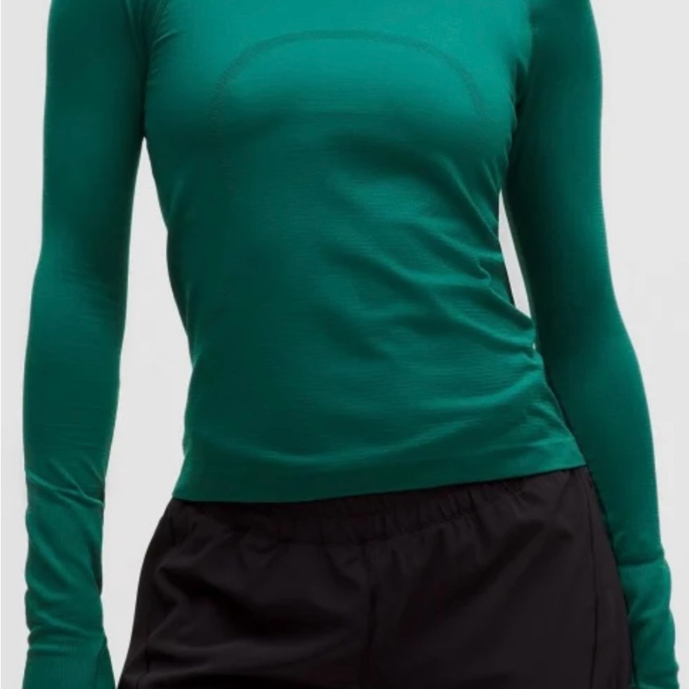 Lululemon Storm Teal Swiftly Tech 2.0 Long Sleeve Women's Top Hip Length size 6
